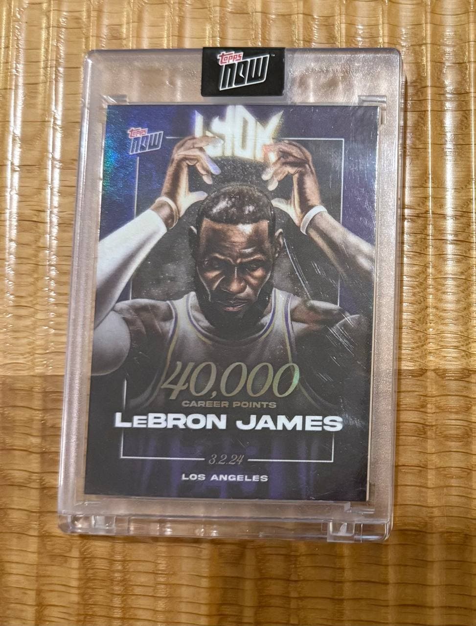 2024 Topps NOW LeBron James – 40,000 Career Points – Card #LJ-40K
