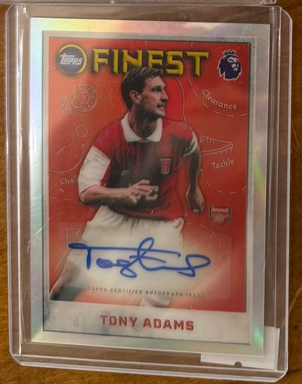 2023–24 Topps Finest Premier League Autographs #FA-TA Tony Adams