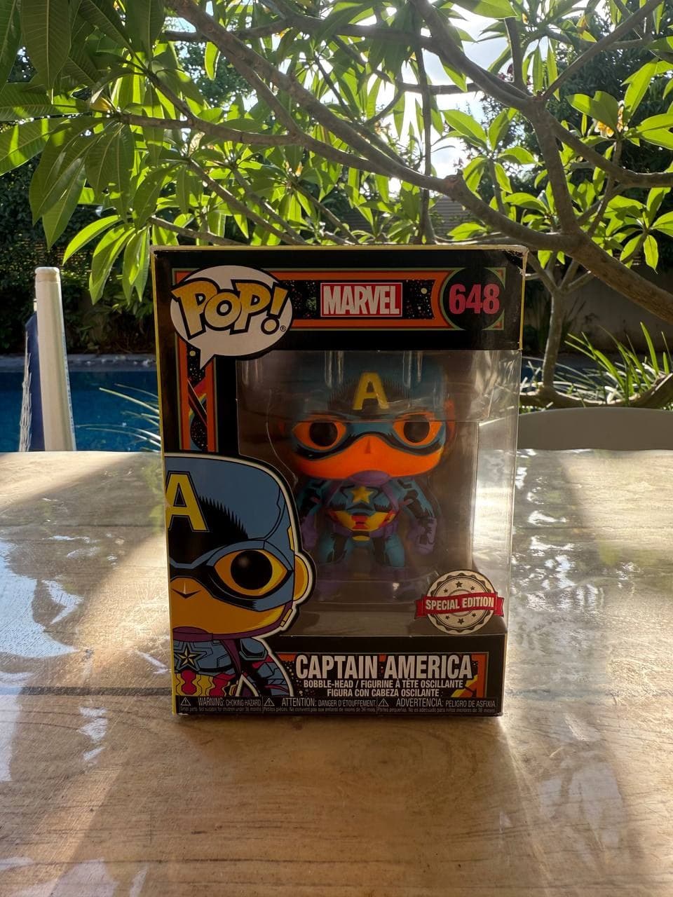Funko Pop! Marvel Captain America Black Light (Special Edition) #648