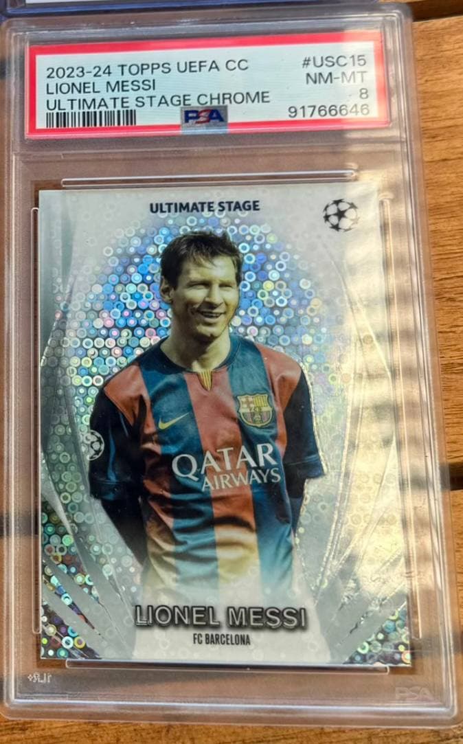 2023-24 Topps Chrome UEFA Club Competitions Ultimate Stage Chrome #USC15 Lionel Messi