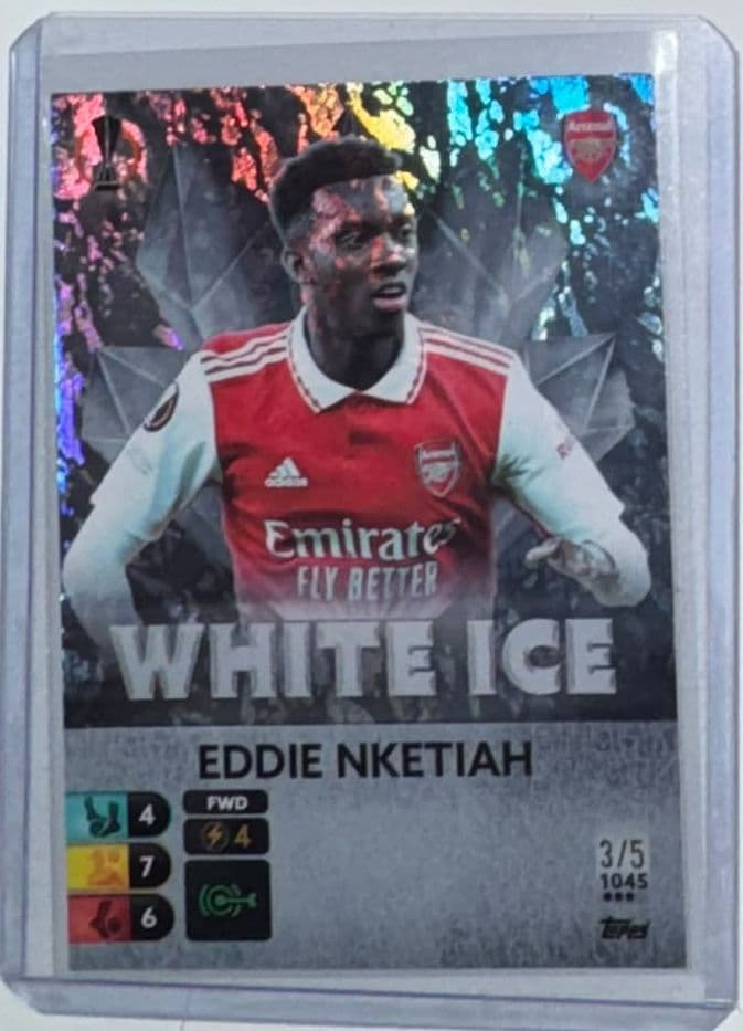 2022-23 Topps Total Football White Ice #1045 Eddie Nketiah /5