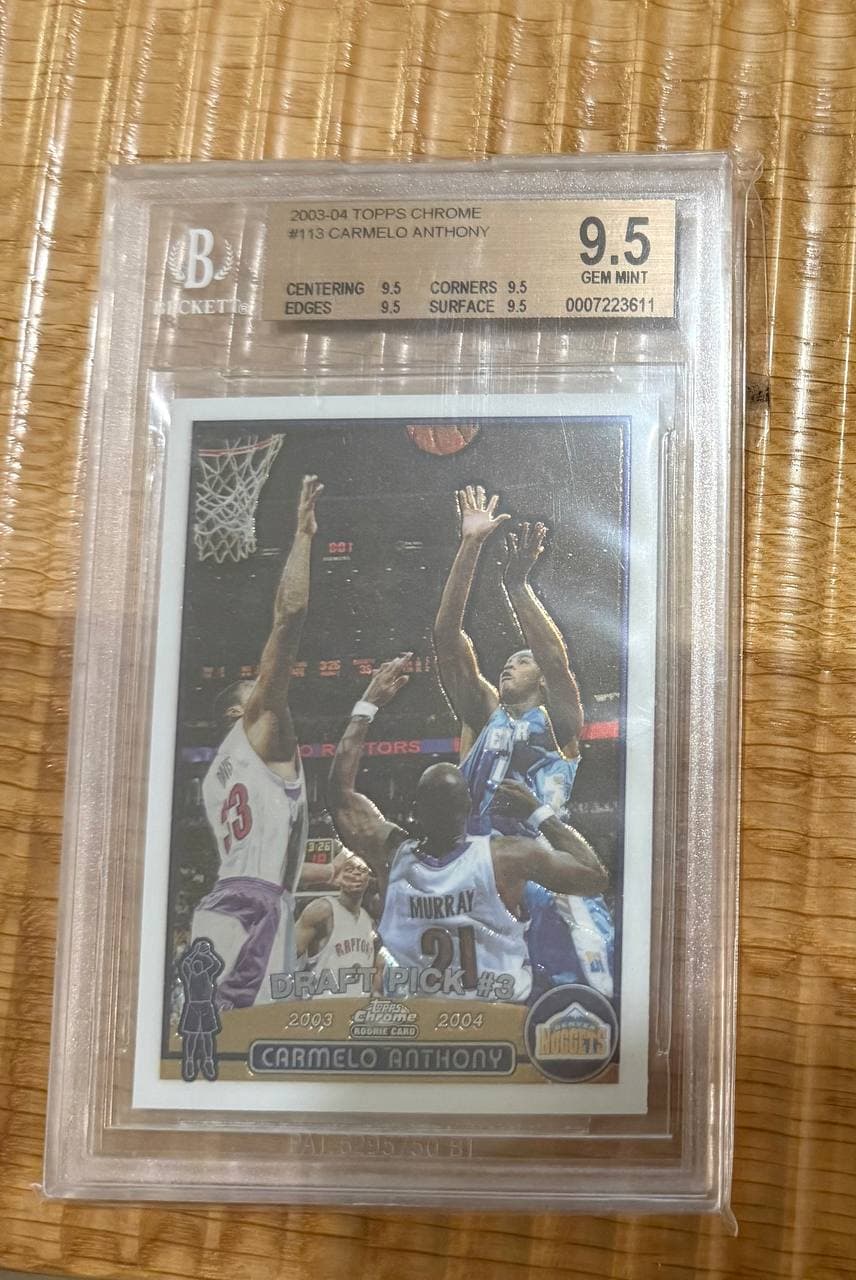 2003–04 Topps Chrome #113 Carmelo Anthony Draft Picks Rookie Card (RC)